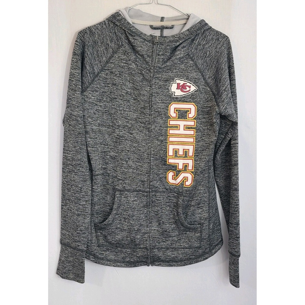 KC Chiefs NFL Team Womens Small Zippered Hoodie Pullover Jumper Sweatshirt